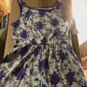Kids Jurassic World Stegosaurus Dinosaur Sleeveless Shorts Jumper Romper NWT